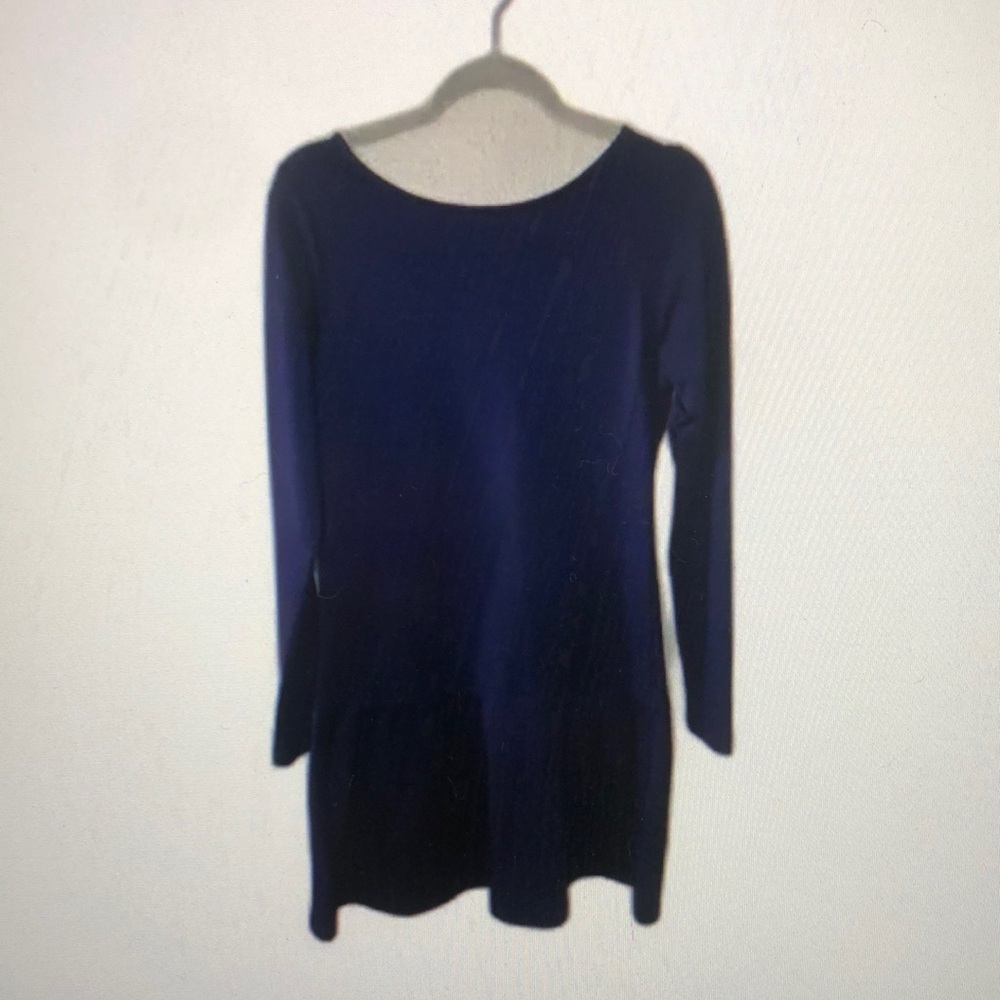 Elegant Navy Blue Long Sleeve Dress